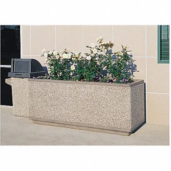 WAUSAU TILE Planter Rectangle 66in.Lx18in.Wx18in.H, 39UN29