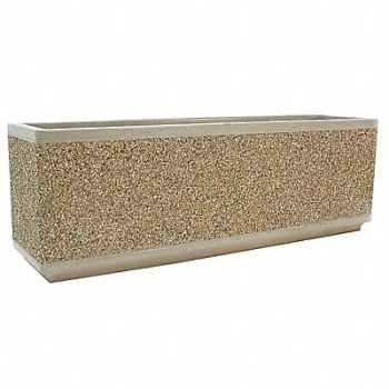 WAUSAU TILE Planter Rectangle 72in.Lx18in.Wx18in.H, 39UN30