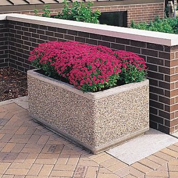 WAUSAU TILE Planter Rectangle 72in.Lx30in.Wx30in.H, 39UN32
