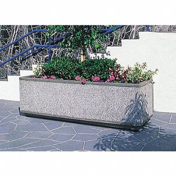 WAUSAU TILE Planter Rectangle 96in.Lx30in.Wx30in.H, 39UN35