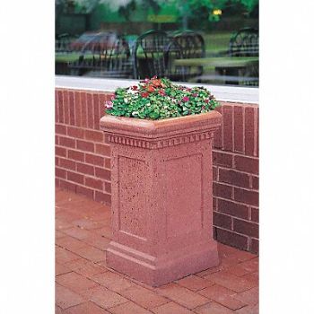WAUSAU TILE Planter Square 14in.Lx14in.Wx24in.H, 39UN38