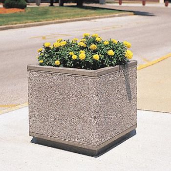 WAUSAU TILE Planter Square 30in.Lx30in.Wx30in.H, 39UN40