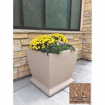 WAUSAU TILE Planter Square 30in.Lx30in.Wx30in.H, 39UN41