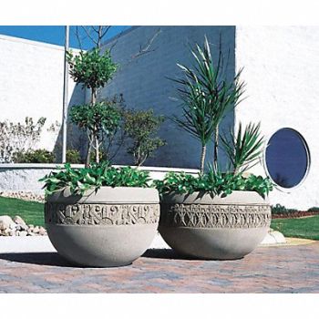 WAUSAU TILE Planter Round 48in.Lx48in.Wx35in.H, 39UN62