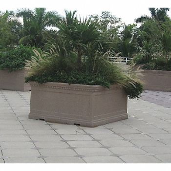 WAUSAU TILE Planter Square 72in.Lx72in.Wx36in.H, 39UN67