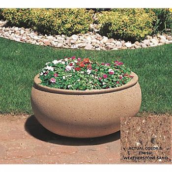 WAUSAU TILE Planter Oval 30in. 24in. 16in., 39UN86