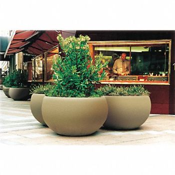 WAUSAU TILE Planter Round 24in.Lx24in.Wx36in.H, 39UN94