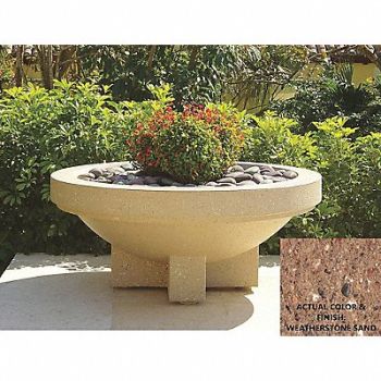 WAUSAU TILE Planter Round 72in.Lx2in.Wx28-1/2in.H, 39UP05