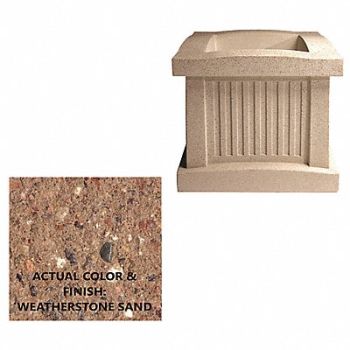 WAUSAU TILE Planter Square 28in.Lx28in.Wx24in.H, 39UP09
