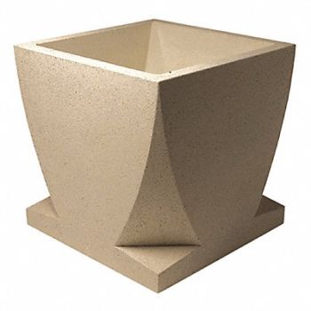 WAUSAU TILE Planter Square 24in.Lx24in.Wx18in.H, 39UP10