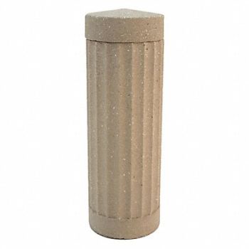WAUSAU TILE Bollard Round 14in.Lx14in.Wx41in.H, 39UP45