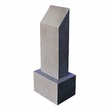WAUSAU TILE Bollard Round 15in.Lx10in.Wx40in.H, 39UP60