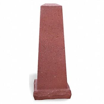 WAUSAU TILE Bollard Square 8in.Lx14in.Wx37in.H, 39UP67