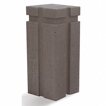 WAUSAU TILE Bollard Square 18in.Lx18in.Wx42in.H, 39UP72