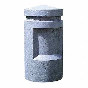 WAUSAU TILE Bollard Round 18in.Lx18in.Wx58in.H, 39UP79