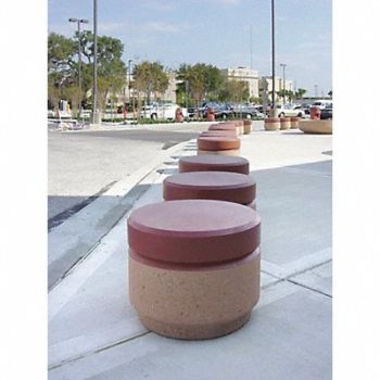 WAUSAU TILE Bollard Round 24in.Lx24in.Wx19in.H, 39UP91