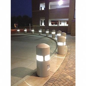 WAUSAU TILE Bollard Round 18in.Lx18in.Wx42in.H, 39UP93