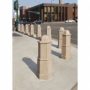 WAUSAU TILE Bollard Round 15in.Lx15in.Wx42in.H, 39UP97