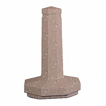 WAUSAU TILE Bollard Round 8in.Lx22in.Wx36in.H, 39UP99