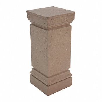 WAUSAU TILE Bollard Square 13in.Lx13in.Wx33in.H, 39UR05