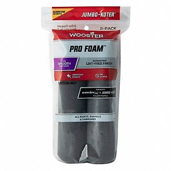 WOOSTER Mini Rollers 6 1/2 L No Nap Foam PK2, 39UT88