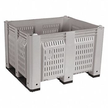DECADE PRODUCTS Bulk Container Gray Vented 40 in, 39UV16