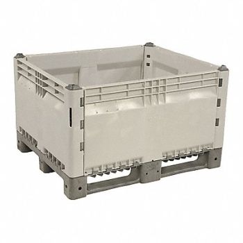 DECADE PRODUCTS Bulk Container Gray Solid 40 in, 39UV33