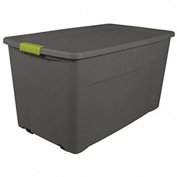 STERILITE Storage Tote Gray Polypropylene, 39UV70