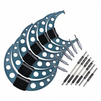 MITUTOYO 6 Pcs Outside Micrometer Set, 39X019