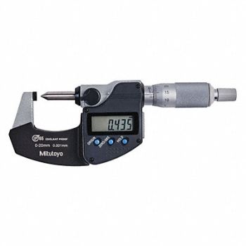 MITUTOYO Digi Crimp Height Mic 0-25Mm Ip-65, 39X355
