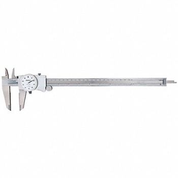 MITUTOYO Dial Caliper 12In. W/Od Carbide, 39X377