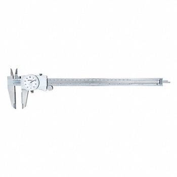 MITUTOYO Dial Caliper 12In. W/Id Od Carbide, 39X378