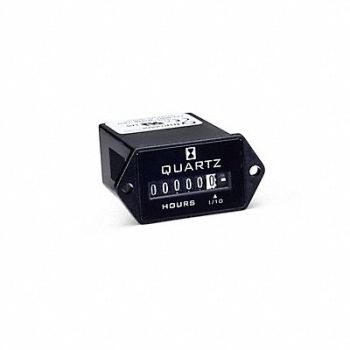 TRUMETER Hour Meter Polymer White/Black Numbers, 3AB98