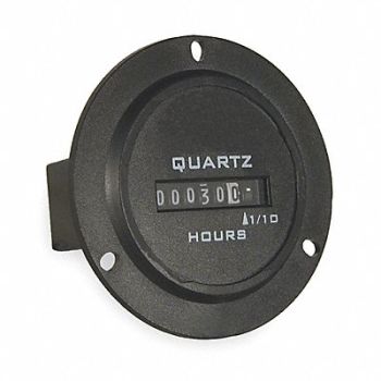 TRUMETER Hour Meter DC Quartz Round 3 Hole, 3AE12