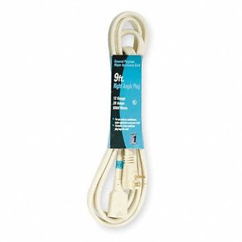 POWER FIRST Extension Cord 9ft 12Ga 20A SPT-3 Beg, 3AY47