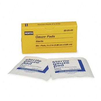 HONEYWELL Gauze Pad Sterile White Unitized PK6, 3AZ54