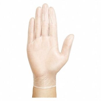 CONDOR D1851 Disposable Gloves Vinyl S PK100, 3BA42