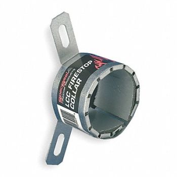 STI Firestop Pipe Collar Silv Steel 2.3 Dia., 3BE65