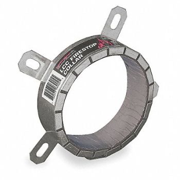 STI Firestop Pipe Collar Silv Steel 5.5 Dia., 3BE68