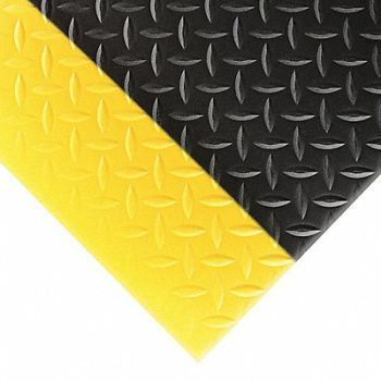 NOTRAX Antifatigue Mat Black YllwBrdr 3x9ft, 1LYZ2