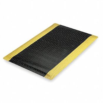 NOTRAX Antifatigue Mat Black YllwBrdr 3ft.x5ft., 5MDL4