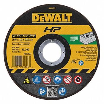 DEWALT CutOff Wheel C60T 4-1/2 x.045 x7/8, 3CB43