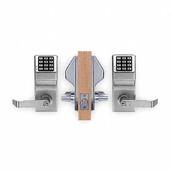 TRILOGY BY ALARM LOCK Electronic Lock Satin Chrome 12 Button, 3CCK7