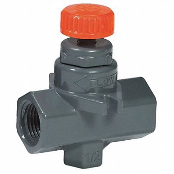 HAYWARD Needle Valve Straight PVC 1/4 in FNPT, 3CDX8