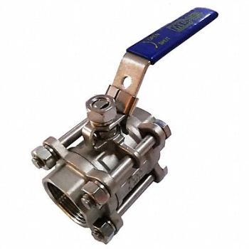 GRAINGER APPROVED SS Ball Valve FNPT 1/4, 3CFU8