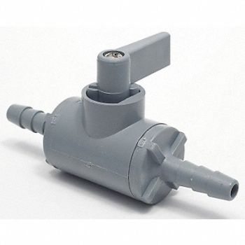 GRAINGER APPROVED PVC Ball Valve Inline Barb x Barb 1/2 in, 3CGF8