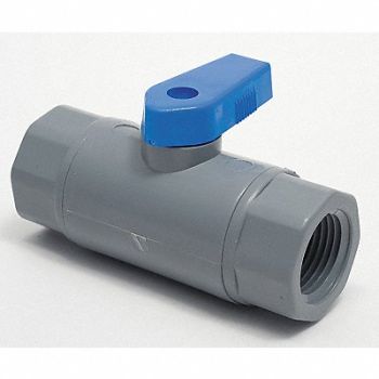 GRAINGER APPROVED PVC Ball Valve Inline FNPT 3/8 in, 3CGJ2