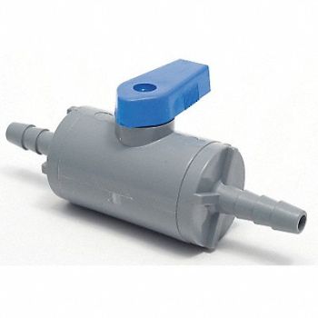 GRAINGER APPROVED PVC Ball Valve Inline Barb x Barb 1/4 in, 3CGJ4