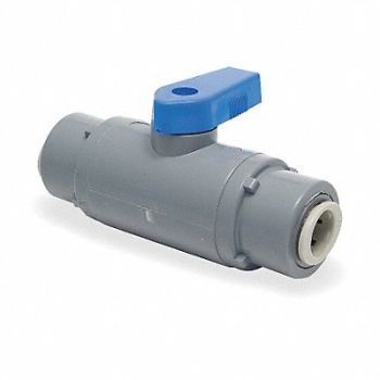 GRAINGER APPROVED PVC Ball Valve Push to Connect 3/8 in, 3CGJ8