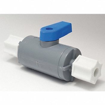 GRAINGER APPROVED PVC Ball Valve Inline JACO x JACO 1/4 in, 3CGL9